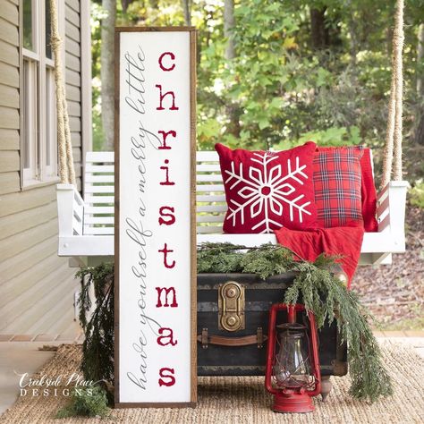 4' Porch Sign - Have Yourself a Merry Little Christmas (various color options) | Creekside Place Designs Front Porch Christmas Sign, The Perfect Christmas, Porch Sign, Outdoor Porch, Christmas Porch, Christmas Sign, Entry Way, Merry Little Christmas, Porch Signs