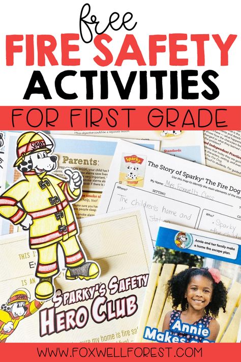 It is so important to teach our students about fire safety! #ad The @nfpa has so many fun and engaging fire safety activities for teachers to use! There are lesson plans, videos, downloadable books, apps, and even a Flat Sparky! You and your first grade students will love using these free and ready-to-go activities to learn about fire safety! Fire Safety First Grade, Fire Safety Worksheets, Fire Safety Lessons, Fire Safety Free, Teaching Safety, Safety Activities, Fire Safety Activities, Activities For Teachers, Activities For First Grade