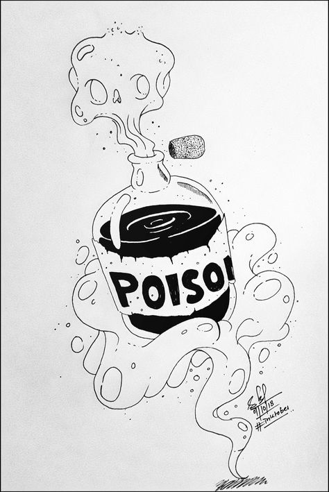 1/31 poison Pick Your Poison Tattoo, Love Poison Tattoo, Poison Sketch, Poison Drawing, Poison Illustration, Poison Drawings, Poison Bottle Tattoo, Poison Tattoo, Poison Bottles