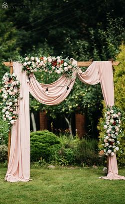 Outdoor Wedding Alter, Outdoor Wedding Altars, Wedding Altar Decorations, Altar Wedding, Simple Wedding Arch, Altar Flowers Wedding, Wood Wedding Arches, Wooden Wedding Arches, Blush Wedding Centerpieces