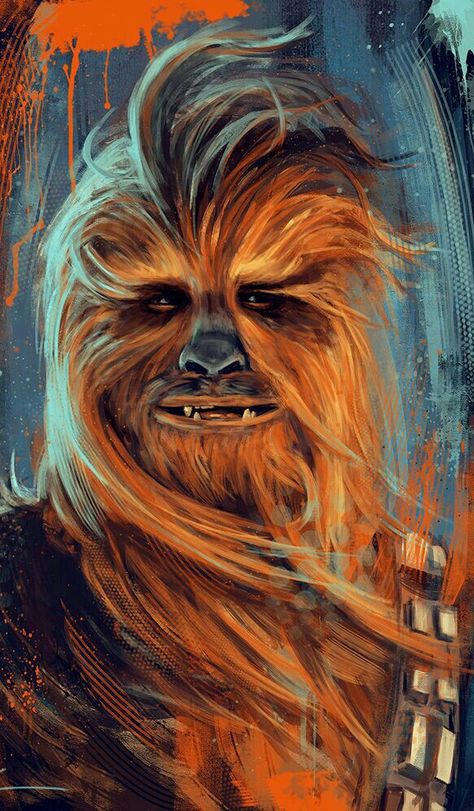 CHEWBACCA Chewbacca Fan Art, Chewbacca Painting, Chewbacca Tattoo, Chewbacca Art, Star Wars Canvas Art, Star Wars Painting, Model Tattoo, Star Wars Halloween, Cuadros Star Wars