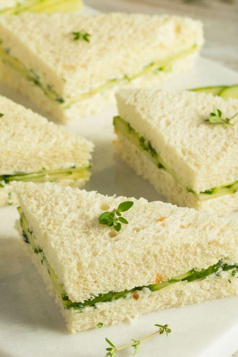 Pioneer Woman Cucumber Sandwiches Watercress Sandwich, High Tea Sandwiches, Cucumber Sandwiches Recipes, Cucumber Tea Sandwiches, Tea Sandwiches Recipes, Classic Sandwich, Cucumber Sandwiches, Sandwich Fillings, Mini Sandwiches