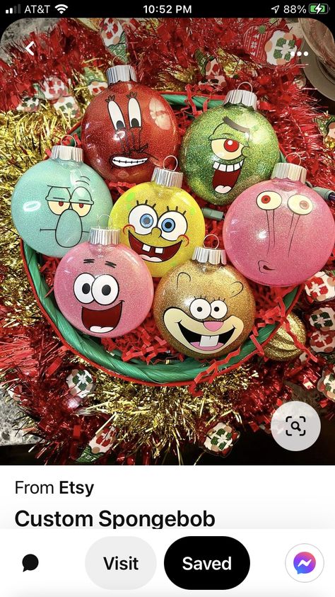 Spongebob Squidward Patrick, Mr Krabs And Plankton, 2023 Ornaments, Vinyl Christmas Ornaments, Spongebob Christmas, Spongebob Squidward, Vinyl Ornaments, Kids Ornament, Mr Krabs