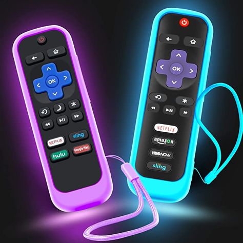 Amazon.com: 2Pack Case for Roku Remote, Cover for Hisense Roku TV Steaming Stick/Express Universal Replacement Controller Silicone Sleeve Skin Glow in The Dark Sky and Purple : Electronics Roku Remote, Roku Streaming Stick, Roku Tv, Betty Boop Pictures, Dark Sky, Skin Glow, Electronic Gifts, Awesome Stuff, Tv Remote