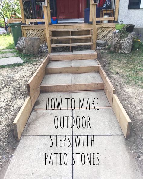 Building A Retaining Wall, Patio Steps, Diy Step, Outdoor Buildings, Outdoor Steps, Pressure Treated Wood, Summer Kitchen, Patio Stones, Retaining Wall