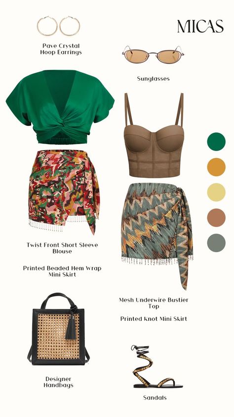 Micas Outfit Ideas Summer, Floral Skirt Outfits Summer, Mica Clothing, Gen Z Summer Outfits, Micas Outfit Ideas, Summer Day Party Outfit, Outfits Gen Z, Hot Outfit Ideas Summer, Resort Outfit Ideas