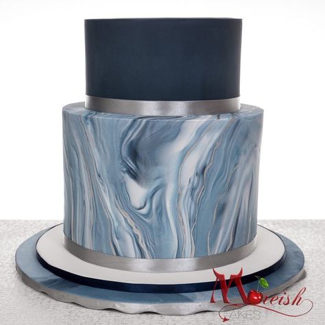 Religious Cakes — Moreish Cakes Navy Blue Marble Cake, Blue And Silver Cake, Blue Marble Cake, Agate Cake, Marbled Cake, Religious Cakes, Confirmation Cakes, Silver Wedding Cake, 21st Cake