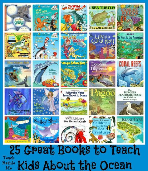 25 Ocean Books for Kids & Snapping Fish Craft from Teach Beside Me The Rainbow Fish, Ocean Theme Preschool, Ocean Books, Fish Craft, Ocean Unit, Ocean Activities, Under The Sea Theme, Fish Crafts, Theme Activity