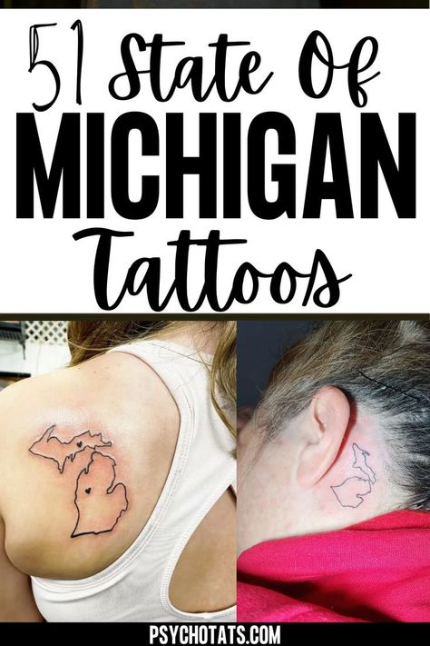 State of Michigan tattoos 207 Tattoo Maine, Michigan Mitten Tattoo, Detroit Tattoo Ideas Women, State Of Michigan Tattoo, Michigan Tattoos For Women, Michigan Tattoo Ideas, Great Lakes Tattoo, Michigan Tattoo, Detroit Tattoo