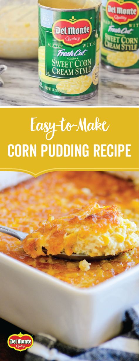 Cream Style Sweet Corn Recipes, Recipes With Cream Style Corn, Easy Corn Pudding Recipe, Cream Style Corn Casserole, Cream Corn Pudding Recipe, Corn Pudding Recipe Southern, Quick Corn Casserole, Cornbread Pudding Recipe, Casserole Recipes Easy