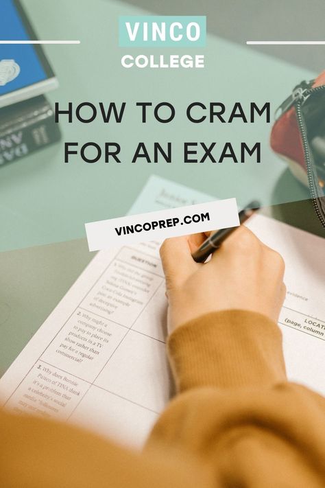 "Let’s be real for a moment – cramming for an exam is not ideal. Properly studying for an exam takes time – reviewing material, memorizing, and doing practice exams. Those things should not be crammed in the day, or night, before a test." Read more: https://vincoprep.com/how-to-cram-for-an-exam/ How To Cram For An Exam The Night Before, How To Review For Exam, How To Cram, Night Before Exam, Time To Study, What To Study, Ways To Wake Up, Past Exams, Study Techniques