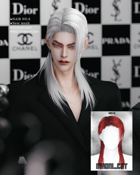 Sims 4 Cc Asian Hair, The Sims 4 Cc Hair Men, Sims 4 Avatar, Sims4 Male Hair, Asian Hair Sims 4, Mens Hair Long, Asian Sims, Korean Long Hair, Sims 4 Hair Male