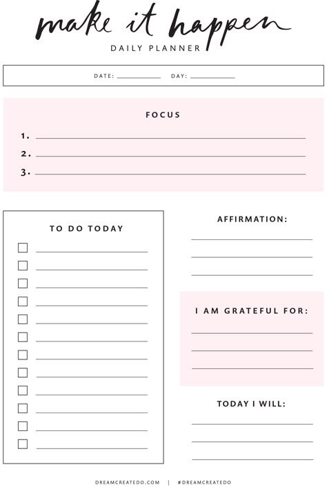 Put in frame to be reusable, daily affirmations, planner, intention setting Free To Do List, Ipad Things, Ipad Stuff, To Do Planner, Journal Idea, Planner Sheets, Daily Planner Pages, Planner Printables Free, Daily Planner Printable