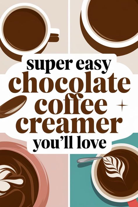 Life-Changing Chocolate Coffee Creamer Chocolate Coffee Creamer Recipe, Chocolate Coffee Creamer, Mocha Creamer, Homemade Coffee Creamer Recipe, Homemade Mocha, Homemade Coffee Creamer, Coffee Creamer Recipe, Creamer Recipe, Cinnamon Coffee