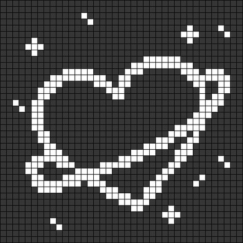 Crochet Heart Alpha Pattern, 2 Color Tapestry Crochet, Heart Pixel Pattern, Heart Alpha Pattern Crochet, Simple Crochet Tapestry Pattern, Alpha Patterns Heart, Simple Pixel Art Patterns Crochet, Crochet Grid Patterns 20x20, Cute Grid Pattern