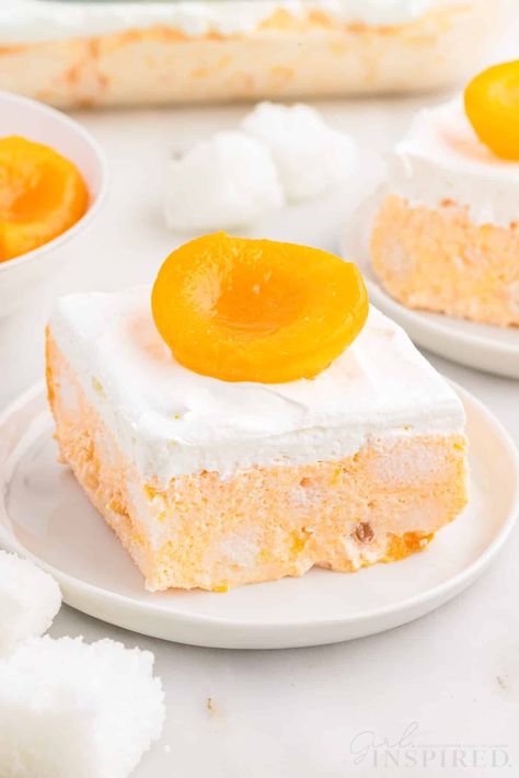 Apricot Delight Recipe, Canned Apricots, Apricot Delight, Apricot Dessert, Coconut Poke Cakes, Fresh Peach Pie, Pineapple Angel Food, Apricot Cake, Boxed Cake Mixes Recipes