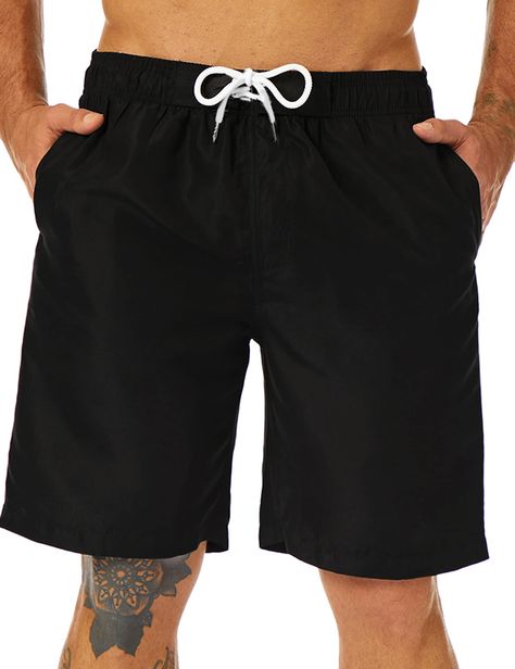 PRICES MAY VARY. 【Classic Style】- Kailua Surf mens boardshorts features 2 side pockets and 1 back pocket with velcro closure. It also has an extra soft tripled layer mesh lining which means minimum irritation for the skin. Our mens bathing suits featuring an elasticized waistband with fully functional drawstring 【9 Inches Inseam】- For those big and tall guys or those who plan to hop on a surfboard when you get to the beach, our 9 inches inseam length swim shorts men is ideal. These long swim bat Male Swimwear Aesthetic, Male Swim Shorts, Male Bathing Suit, Male Swimsuit, Bathing Suits For Men, Men Swimming Trunks, Mens Swimsuit, Men Swimsuit, Swimsuit Pants