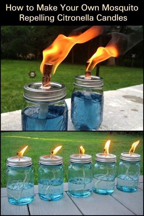 How to Make Your Own Mosquito Repelling Citronella Candles Diy home décor, diy gifts, diy crafts, diy #diy #diyhomedecor #diycrafts Diy Mosquito Repellent, Mosquito Repelling, Fire And Water, Citronella Candles, Outdoor Crafts, Bug Repellent, Have Inspiration, Mosquito Repellent, Backyard Fun