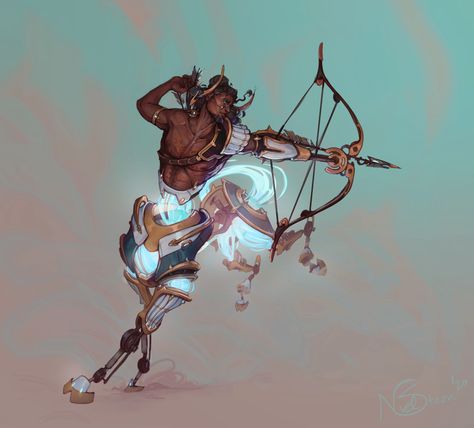 Sci Fi Centaur, Centaur Artificer, Character Design Challenge, Hybrid Art, Out Of My Comfort Zone, Push Yourself, Fantasy Races, Dungeons And Dragons Homebrew, Modern Fantasy