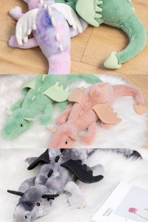 Stuffed Dragon, Hero Outfit, Fluffy Stuffed Animals, Textiles Ideas, Plush Dragon, Dragon Ideas, Giant Plush, Big Plush, Dragon Toys