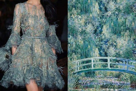 Elie Saab Haute Couture, Water Lily Pond, Elie Saab Spring, Lily Pond, Piet Mondrian, Textiles Fashion, Future Design, Water Lily, Elie Saab