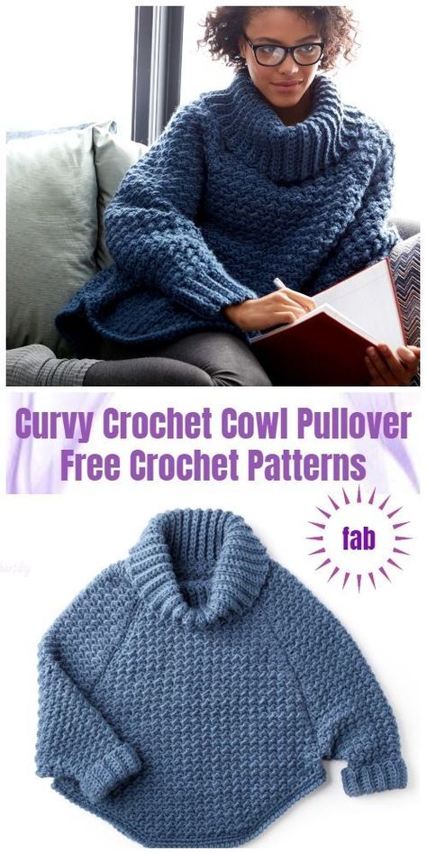 Halloween Costume Crochet, Cowl Pullover, Crochet Sweater Free, Women Knitting, Crochet Hood, Crochet Sweater Pattern Free, Womens Crochet Patterns, Crochet Shrug, Clothing Patterns Free