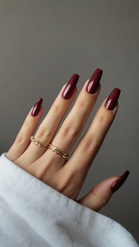 Discover trendy burgundy nail designs including dark red nail ideas classy black and short French tip designs chic acrylic short nails elegant French polish art and classy chrome manicure inspirations Explore stylish nail art designs for a sophisticated look Wine Coffin Nails, Dark Red Coffin Nails, Short French Tip Designs, Short Nails Elegant, Dark Red Nail Ideas, Wine Color Nails, Nail Ideas Classy, Burgundy Chrome Nails, French Tip Designs