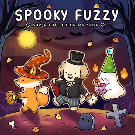 Spooky Fuzzy: Cute Creepy Coloring Book for Adults and Teens for Relaxation (Fuzzy Friends Coloring) Fuzzy Friends Coloring Book, Cute Creepy, Coloring Book For Adults, Kit Digital, Cute Illustration, Kindle Books, Childrens Books, Coloring Books, Relaxation