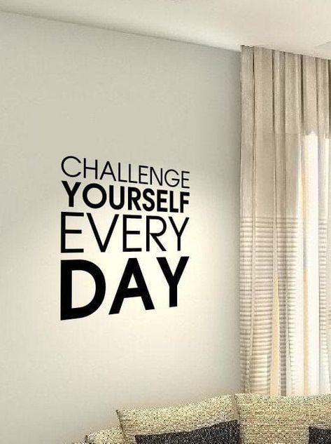 Diy Art Decor, Workout Quote, Art Decor Bedroom, Wall Vinyl Decals, Good Morning Massage, Change Yourself, Motivational Fitness, Office Quotes, Gym Quote