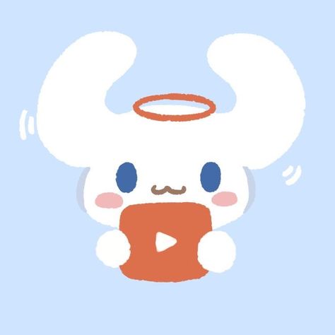 #youtube #icon #cinnamoroll #aesthetic #icon Cute Youtube Icons, Apps Kawaii, Cinnamoroll Icon, L Icon, Kawaii Icons, Youtube Icon, Kawaii App, Karakter Sanrio, App Anime