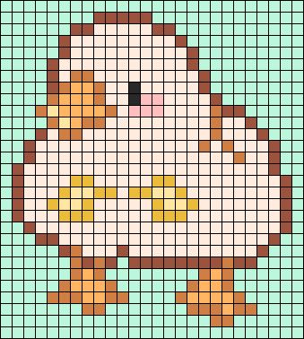 Alpha pattern #150848 | BraceletBook Crochet Image Patterns, Duck Pixel Art Grid, Seal Pixel Art, Small Pixel Pattern, Duck Alpha Pattern, Goose Pixel Art, Pixel Art Pattern 32x32 Grid Easy, Pixel Art Grid Small, Tiger Pixel Art