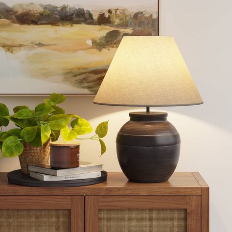 Best Large Lamp: Threshold Ceramic Table Lamp Target Table Lamps, Airbnb Decor, Basement Reno, Table Lamp Black, Garage Entry, Modern European, Bedroom Master, Simple Table, Ceramic Table Lamp