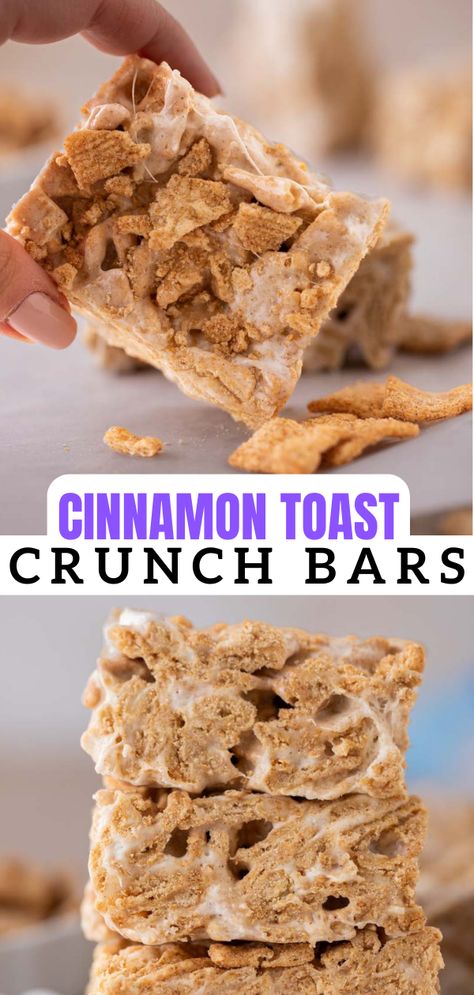 Easy Cinnamon Toast, Cinnamon Toast Crunch Bars, Cereal Treat Bars, Crunch Bars Recipe, Cinnamon Toast Crunch Cereal, Thanksgiving Meal Ideas, Cereal Bars Recipes, Lifestyle Of A Foodie, Easy Fall Recipes