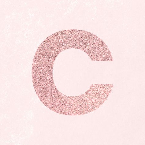 Glitter capital letter C sticker illustration | free image by rawpixel.com / NingZk V. C Icon Logo, C Letter Images, Cassidy Core, Macbook Collage, Claire Core, Numbers Typography, Pink Glitter Background, Design With Letters, English Alphabet Letters