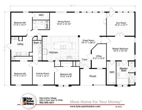 https://flic.kr/p/LRzazk | The beautiful Tradewinds has 4 Bedrooms, 3 Baths, in… 3 Bedroom Home Floor Plans With Sunroom, 40x60 4 Bedroom Floor Plans, 4 Bedroom 3 Bath Barndominium Floor Plans, Floor Plans 4 Bedroom One Story, Barndominium With Sunroom, 4 Bedroom 3 Bath House Plans, Triple Wide Mobile Homes, 4 Bedroom House Plan, Manufactured Homes Floor Plans