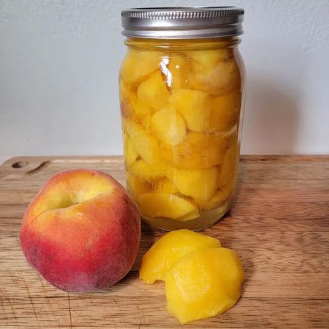 Canning Peaches in Extra Light Syrup | The Cross Legacy How To Can Peaches In Light Syrup, Light Syrup For Canning Peaches, Canning Peaches In Light Syrup, Canning Peaches Recipes, Cross Legacy, Canning Syrup, Can Peaches Recipes, Peaches Recipes, Canning Peaches