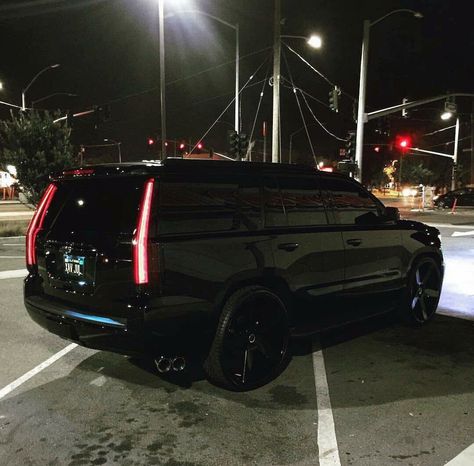 Black Cadillac, Donk Cars, R34 Gtr, Black Truck, Mom Car, Campervan Life, Lux Cars, Suv Trucks, Super Luxury Cars