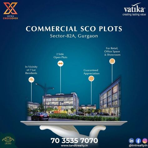 Commercial property. SCO plots. office space in Gurgaon. coworking space for sale/lease. Real Estate Commercial Ads, Commercial Real Estate Creative Ads, Property Ads Design, Pearl Properties, Property Ads, Real Estate Slogans, Real Estate Banner, Inmobiliaria Ideas, Property Brochures