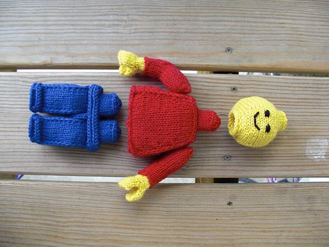 Knitted lego man!! Still working on this, it's slow going but working out well so far. Crochet Lego, Some Assembly Required, Extreme Knitting, Knitting Toys, Lego Minifigure, Stuffed Toys, Knitted Dolls, Knitted Toys, Crochet Dolls