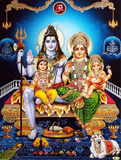 Shiva Shankar with Parvati Ganesha Murugan (via ebay: Indian_ash) Mahadev Family, Om Gam Ganapataye Namaha, Hercules Disney, God Blessings, Shiv Parvati, Shiva Shankar, Morning Msg, Lord Rama Images, Temple Photography