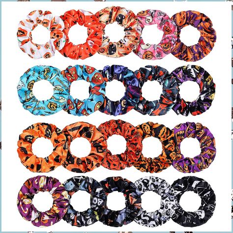 20 Pieces Halloween Scrunchies Pumpkin Hair Scrunchies Candy Owl Cat Spider Web Coffin Hair Ties Soft Elastic Hair Bands Plaid Hair Scrunchy Ties Hair Accessories for Women Cat Spider, Pumpkin Hair, Autumn Hair Accessories, Owl Cat, Halloween Accessories Hair, Halloween Hair, Hair Scrunchies, Halloween Accessories, Elastic Hair Bands