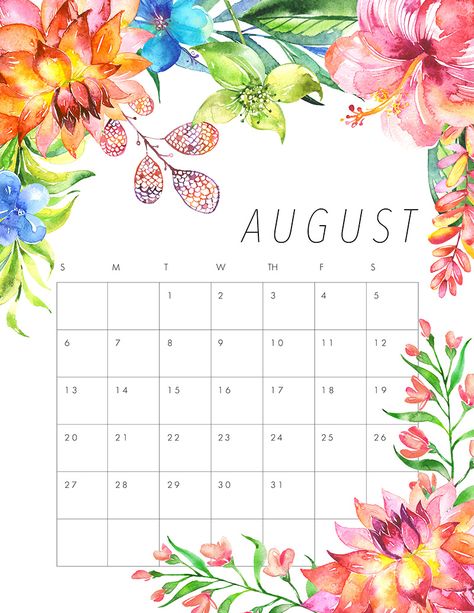 Merry Christmas and a Very HAPPY Holidays to ALL!!!  Since it is pretty impossible to send all of our readers a gift… we made you all a beautiful Free Printable  2017 Floral Calendar that I think you are all going to love!  Pretty flowers will greet you every day of the year!  There is a … August Calendar, Calendar 2017, Cute Calendar, Calendar 2018, Monthly Calendars, Theme Template, Free Calendar, Calendar Wallpaper, 2019 Calendar