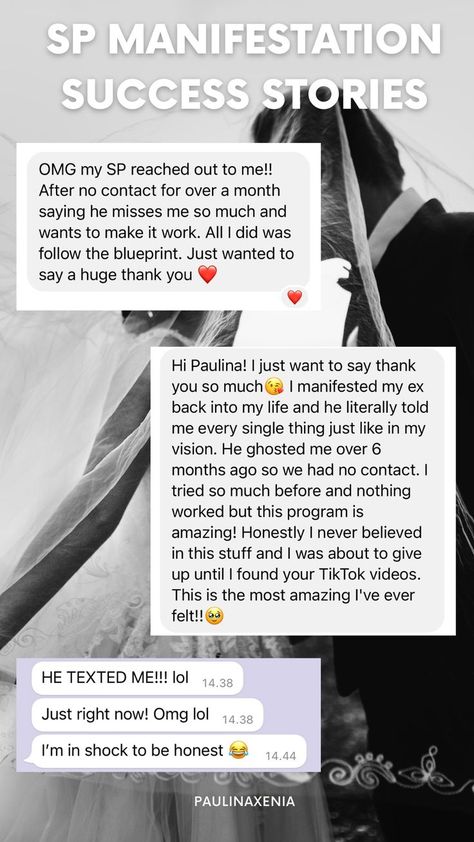 See what Paulina’s coaching clients are saying about her “Get Rid of the Third Party” manifestation program. “I manifested my Ex back!” “HE TEXTED ME!!! I’m in Shock !” “OMG my SP reached out to me!” He Texted Me, Coaching Clients, Specific Person, In Shock, Neville Goddard, How To Manifest, Make It Work, Text Me, Self Improvement Tips