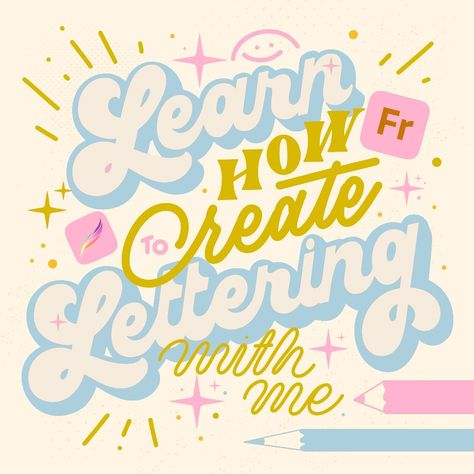 ✏️ Comment “letter” to learn how to handletter using Procreate & Adobe Fresco! ✨ Right now I’m holding an early spring sale for my most popular course and it comes with a bundle! Grab 6 freebies when you enroll in my Handlettering & Business Course 🙌 👩🏻‍💻 I created this course for me 8 years ago. Everything I wish I knew about running a handlettering and illustration business is all in this course. Things like: 1. Contracts 2. Pricing Services 3. Tools & Software for business 4. How to l... Adobe Fresco Art, Teaching Illustration, Trendy Lettering, Decorative Writing, Podcast Branding, Letter Inspiration, Typographic Artwork, Lettering Poster, Lettering Procreate