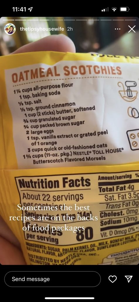 Nestle Toll House Oatmeal Scotchies, Nestle Tollhouse Oatmeal Butterscotch Cookies, Nestle Butterscotch Oatmeal Cookies, Nestle Oatmeal Scotchies Cookies, Butterscotch Scotchies, Oatmeal Scotchies Cookies, Oatmeal Butterscotch, Cookies 2023, Oatmeal Scotchies