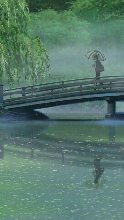 Rain Animation, Flat Landscape, Anime Landscape, The Garden Of Words, Garden Of Words, Makoto Shinkai, Rain Wallpapers, Background 4k, Artistic Wallpaper