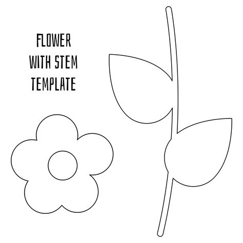 Large Flower Stencils - 10 Free PDF Printables | Printablee 3d Pen Flower Template, Flower Stem Template Free Printable, Stem Template, Bookmarks With Flowers, Kindergarten Enrichment, Flower Templates Printable Free, Paper Flower Printable Templates, Flower Stencil Patterns, Sunflower Template