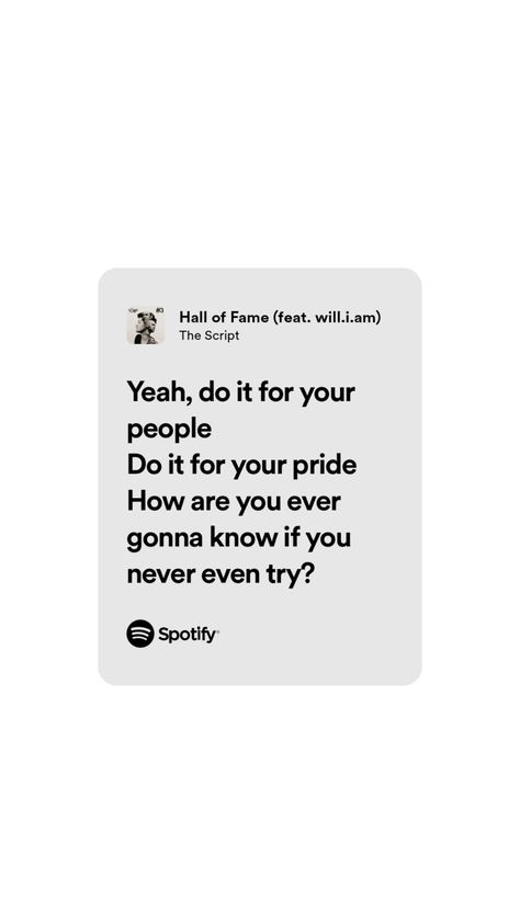 Fame Aesthetic Quotes, Hall Of Fame Aesthetic, Hall Of Fame Wallpaper, Hall Of Fame Lyrics, Hall Of Fame The Script, The Script Lyrics, Random Lyrics, Stay Focus, Some Motivational Quotes