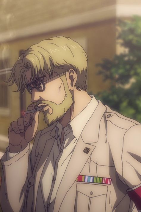 Zeke Yeager the beast titan smokes a cigarette from Attack on Titan the Final Season Noxus League Of Legends, Zeke Yeager, Attack On Titan Aesthetic, Aot Characters, 8bit Art, Titans Anime, Attack On Titan Season, Attack On Titan Fanart, Attack On Titan Art