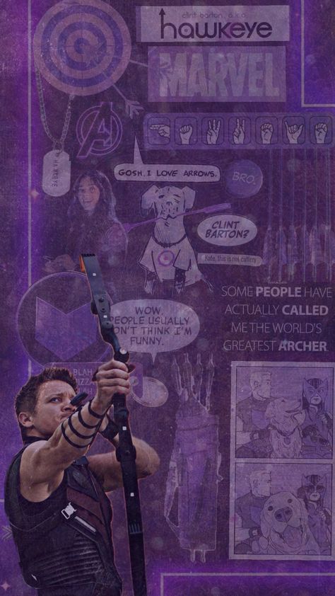 #clintbarton #hawkeye #katebishop #marvel #marvelstudios #mcu #film #archery #purpleaesthetic #wallpaper #collage #fyp Marvel Collage Wallpaper, Archery Wallpaper, Hawkeye Wallpaper, Marvel Collage, Collage Wallpaper, Wallpaper Collage, Kate Bishop, Clint Barton, Hawkeye